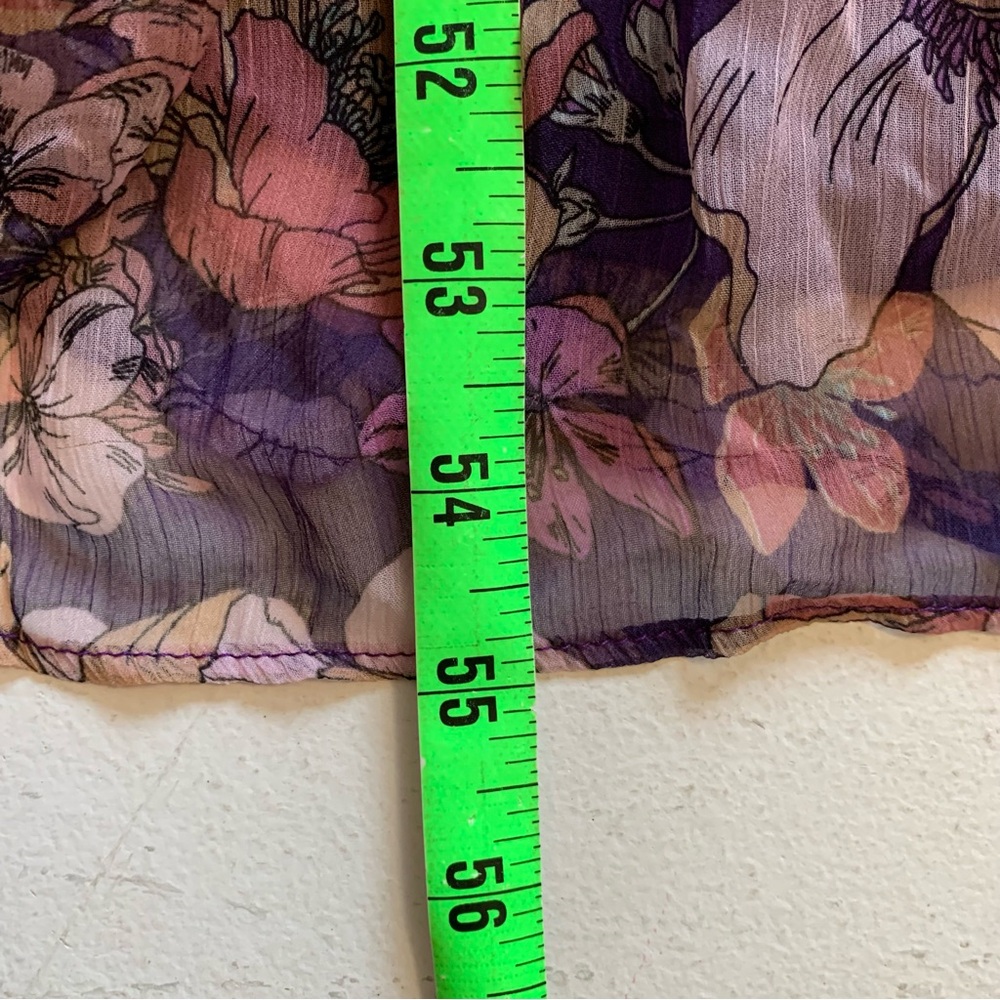 Lulus XL Feeling Sweet Purple Floral Print Long Sleeve Wrap Maxi Dress NWT - Picture 16 of 16